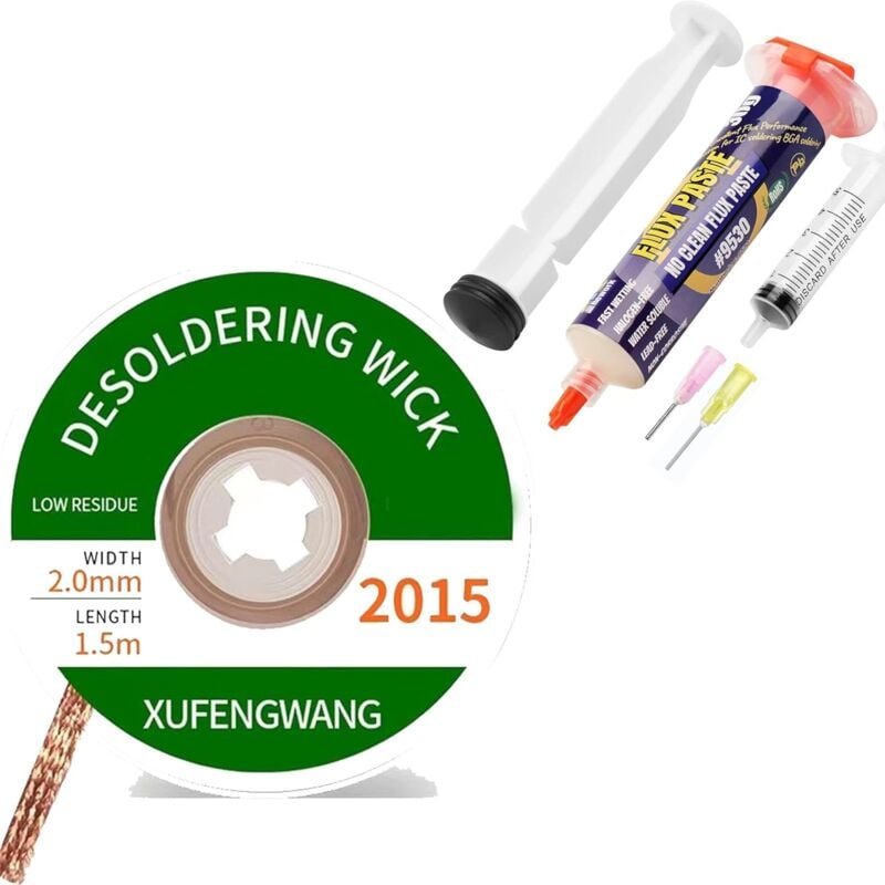 Bluedeer - Lötpaste Flussmittel, 10CC Bleifrei Spritze Lötzinn Flussmittelpaste, No clean Kolophonium Löten Lötflussmitt...