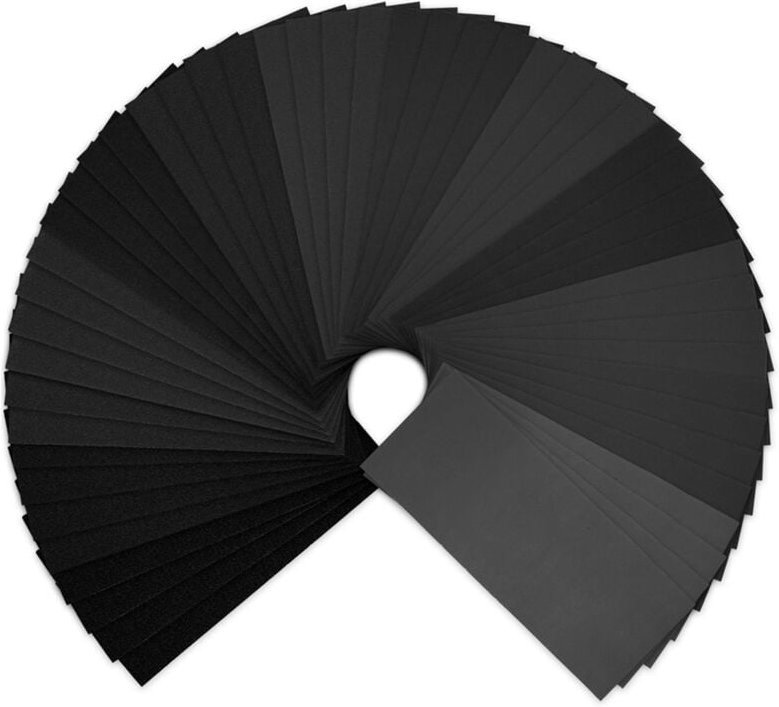 52-teiliges Schleifpapier-Set, Körnung 120–2000, Schleifpapier, wasser-/trockenes Schleifpapier zum Polieren von Holz, M...