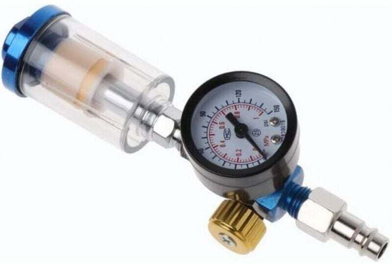 Régulateur de Pression d'Air avec Filtre à Eau et Manomètre pour Compresseur Aérographe