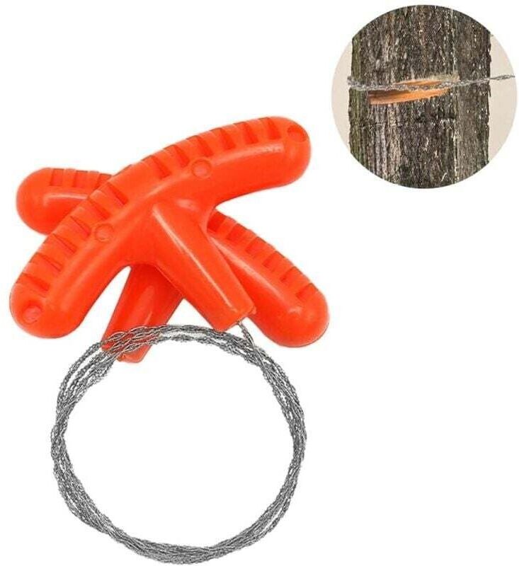 Edelstahl-Drahtsäge, elektrische Taschensäge mit PP-Griff, leicht zu verstauen, Kabelsägen-Werkzeugset für Outdoor-Campi...