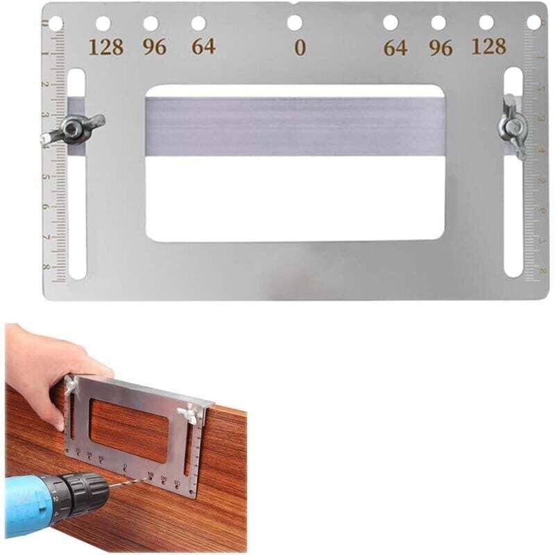 Bohrschablone, Montagevorrichtung für Schrankbeschläge, verstellbare Bohrschablone, Montagewerkzeug aus Edelstahl in Pri...
