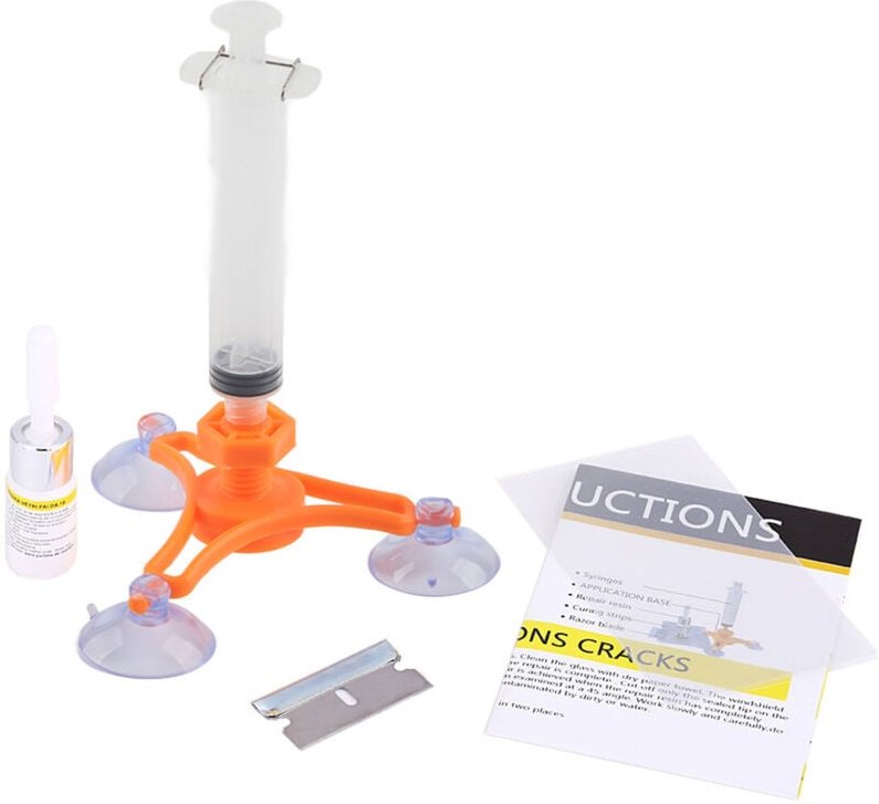 Windschutzscheiben-Reparaturset, DIY-Set zur Reparatur von Rissen in Autoscheiben mit Harzdichtstoff