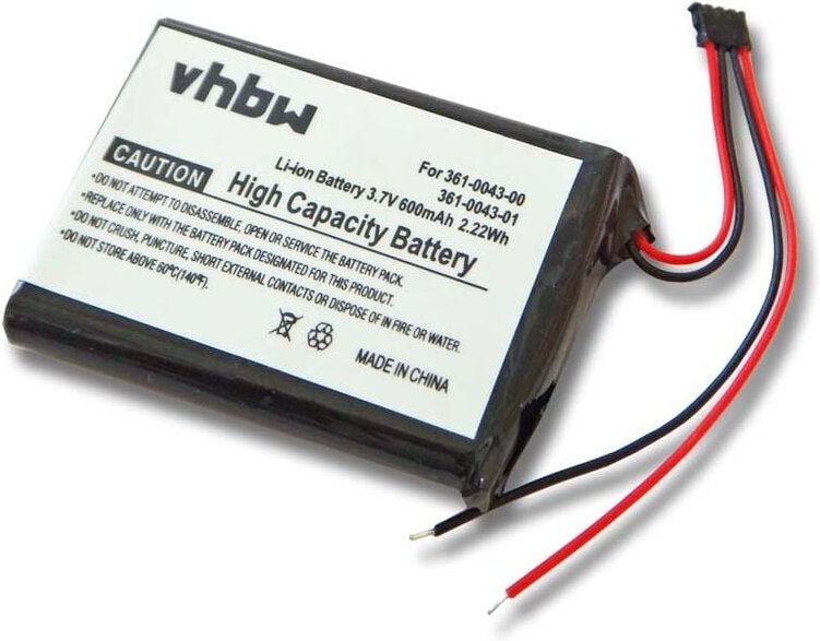 Vhbw - Akku Ersatz für Garmin 361-0043-00, 361-00043-00, 361-0043-01, 361-00043-01 für gps Navigation Navi (600 mAh, 3,7...