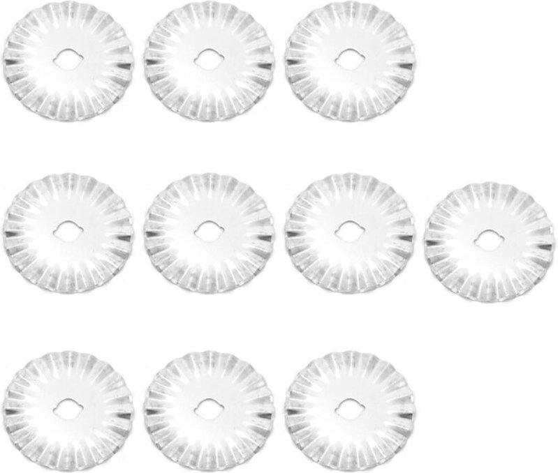 10 Stück 45 mm multifunktionale Rotationsschneidklingen, kleine runde Klinge zum Schneiden von Leder, Papier, Spitze und...