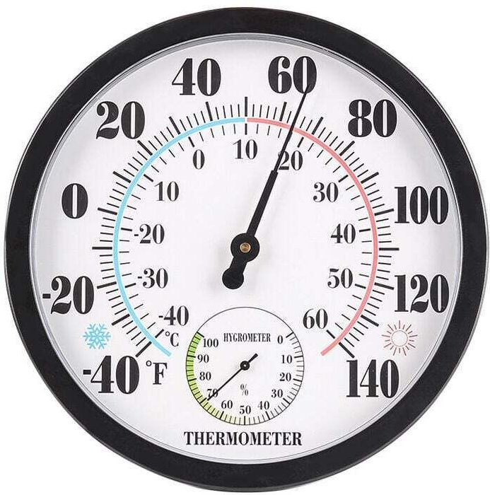 Innen- und Außenthermometer 25cm Terrassengroßes Wandthermometer und Hygrometer