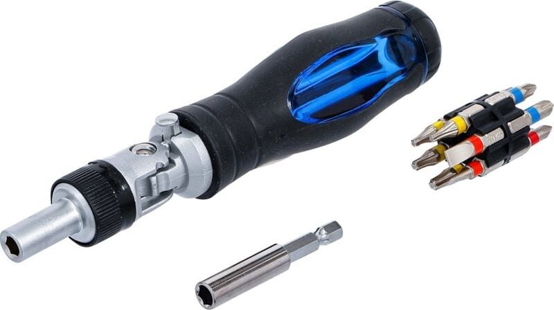 Bgs Technic - Gelenk-Schraubendreher-Bit-Satz mit Ratschen-Drehgriff, umschaltbar 14-tlg.