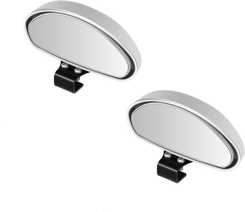 2 Stück Auto-Rückspiegel, Toter-Winkel-Spiegel, Silber, komplettes Auto, begleitender Rückspiegel – konvexer Spiegel, ve...