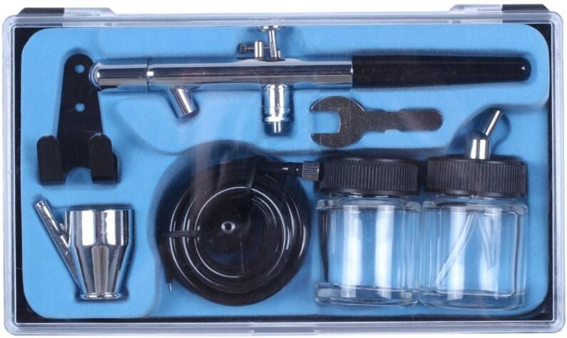 Siphon Feed Dual Action 0,35 mm Airbrush-Kit-Tool Airbrush für Make-up, Kuchenkunst, Malerei, temporärer Körper mit eine...