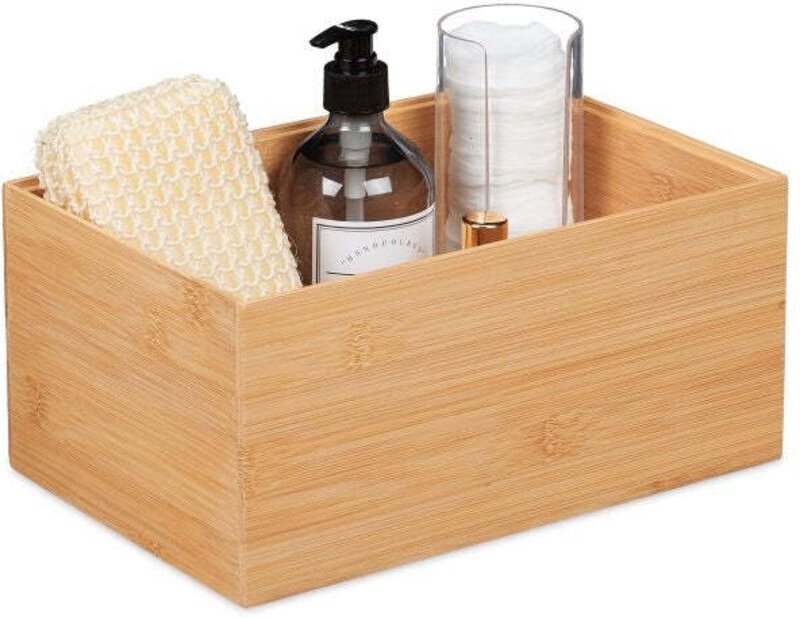 Stackable bamboo storage box