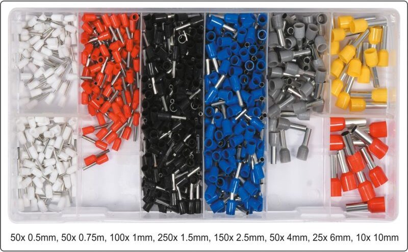 Kabelschuh- und Verbinder-Set, 685-teilig, 8 Größen, im Sortierkasten