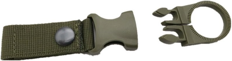 Wasserflaschenhalter, Gürtelschlaufe, Tragegurt, Haken, Gürtelclip, 2 Stück, olivgrün