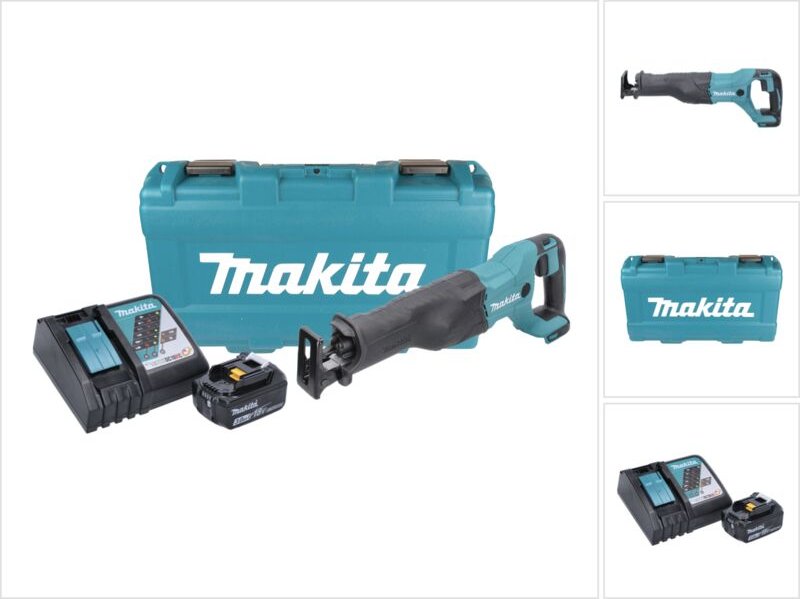 Djr 186 RF1K Akku Reciprosäge Säbelsäge 18 v + 1x Akku 3,0 Ah + Ladegerät + Koffer - Makita