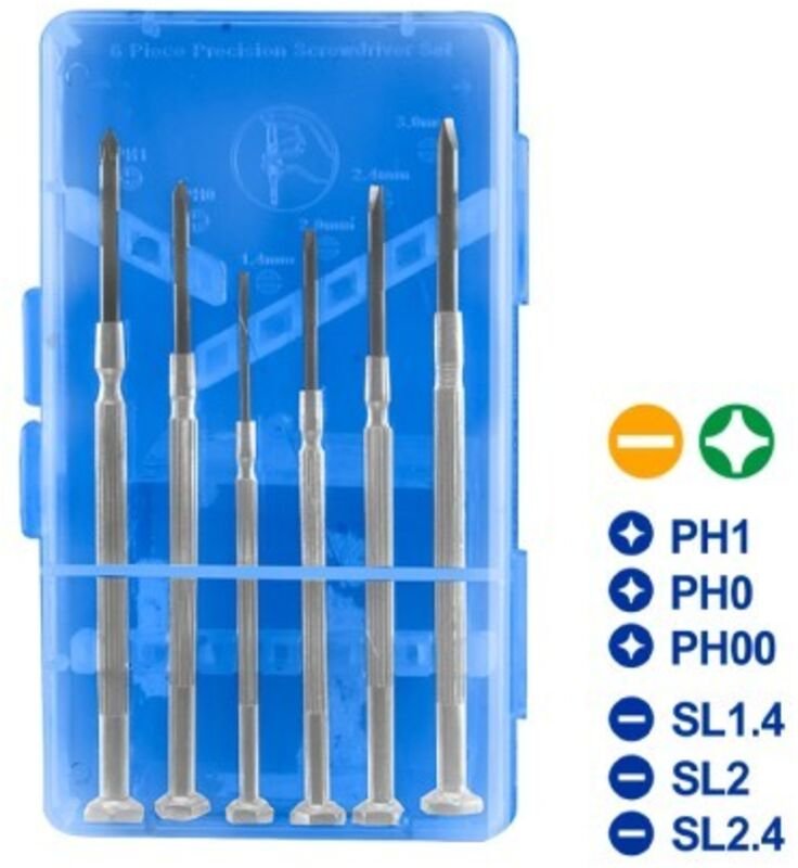 WADFOW 6-teiliger Präzisionsschraubendrehersatz