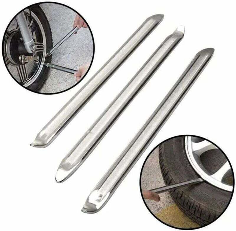 3-teiliges Reifenheber-Set aus Stahl, Metall-Reifenabzieher-Set, Reparaturwerkzeug, Reifenwechsler-Set für Motorrad, Aut...