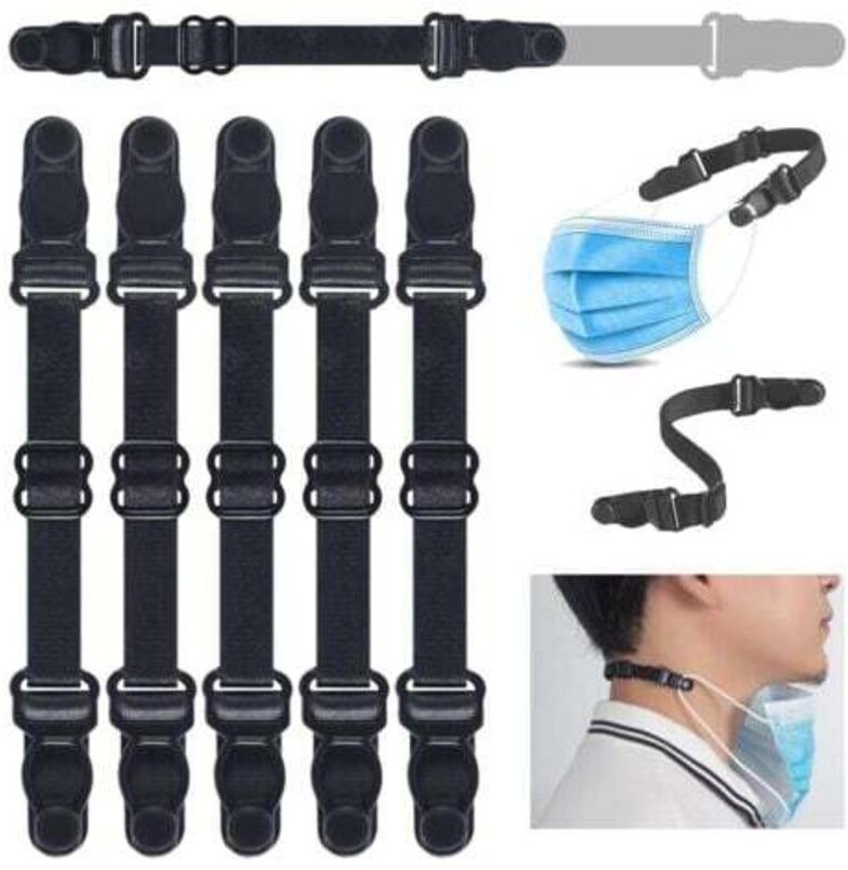 Set mit 5 stufenlos verstellbaren Ohrschlaufen für Gesichtsmasken – Ohrhaken für Gesichtsmasken – Dehnbares Gummiband, r...