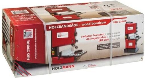 Holzmann - Maschinen Tischbandsäge HBS230HQ Schnitttiefe (max.) 90 mm 230 v 300 w Sägeblatt-Länge 1575