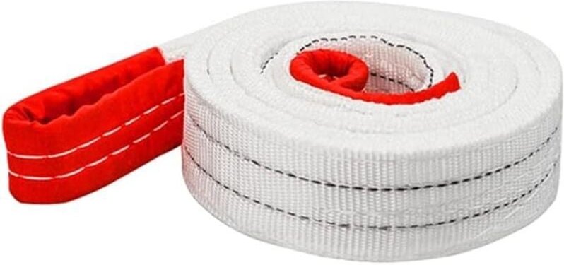 Hebegurt, robuste Hebeschlinge mit Flachschnalle, Polyestergewebe, Lasthebegurt, Hebegurte für Hebezeuge, 2-Tonnen-Lastg...