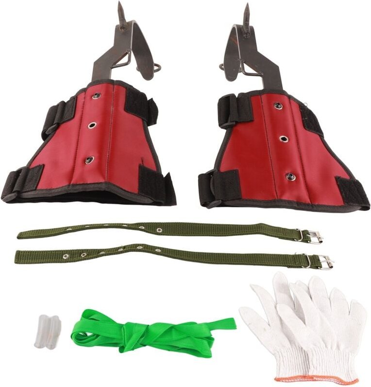 Verstellbare Steigeisen, vertikales Baumklettergerät, Kletterwerkzeugset, Kletternägel.