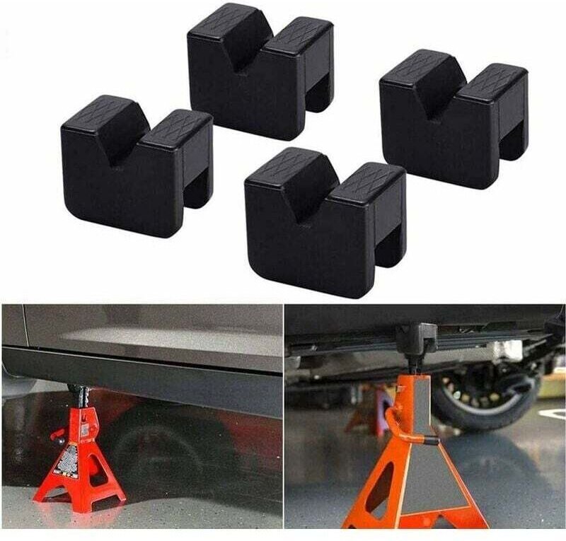 Gummiauflage für Wagenheber, 4 Stück, 63 × 50 × 44 mm. Universelle Gummiauflage für Pkw/SUVs. Besonders robust.