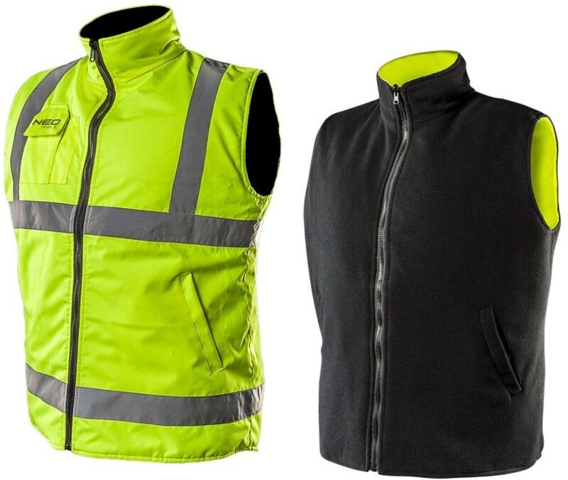 Arbeitsweste, wendbar, einseitig reflektierend, gelb, Größe L/52