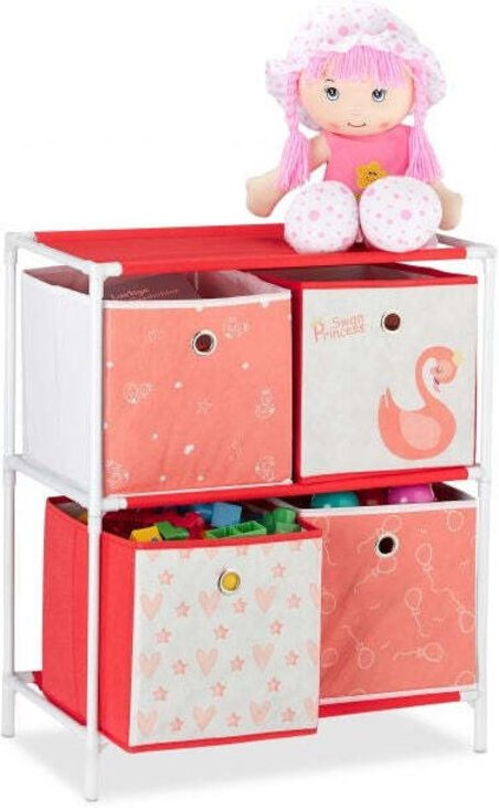 Kinderregal schwan mit schubladen 8830