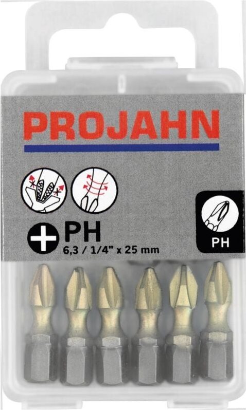 Projahn 1/4 STAR Bit L25 mm PH2 ZrN 10 Pack