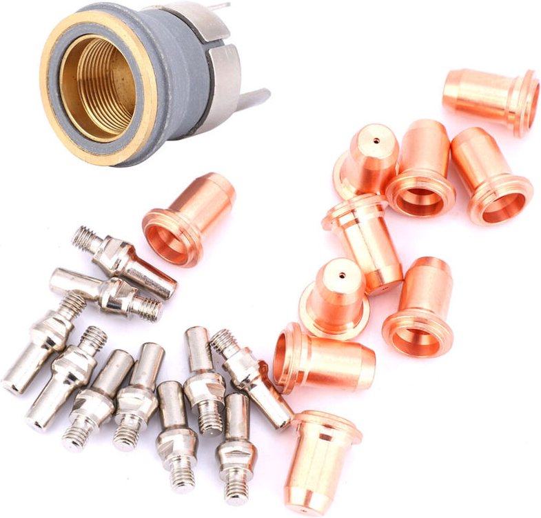 Plasmaschneiddüse, 22 Stück PT60 PT40 Plasmaschneidbrenner 1,0 mm Spitze Elektrodenschutz Schneiden zur Verbesserung der...