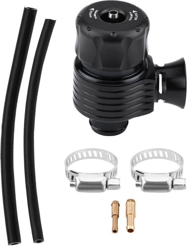 Turbo Blow Off Ventil 25mm 1 Zoll Auto Turbo Blow Off Ventil Ablassventil Adapter Kit mit 2 Adaptern + 2 Klemmen + 2 Sch...