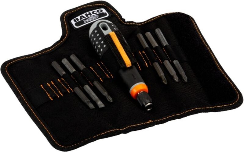 Bahco ERGO Schraubendreher mit Gummigriff und Austauschklingen für Schlitz-, Phillips- und Pozidriv-Schrauben im Satz, 7...