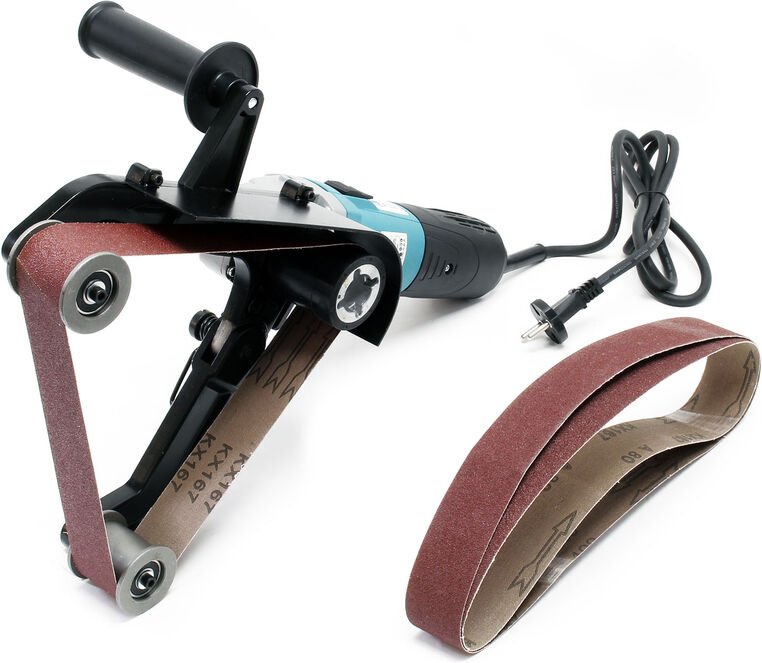 Rohrbandschleifer mit 760 mm Schleifband, 1300 w Schleifmaschine zum Schleifen, Polieren u. Satinieren, Schleifgerät mit...