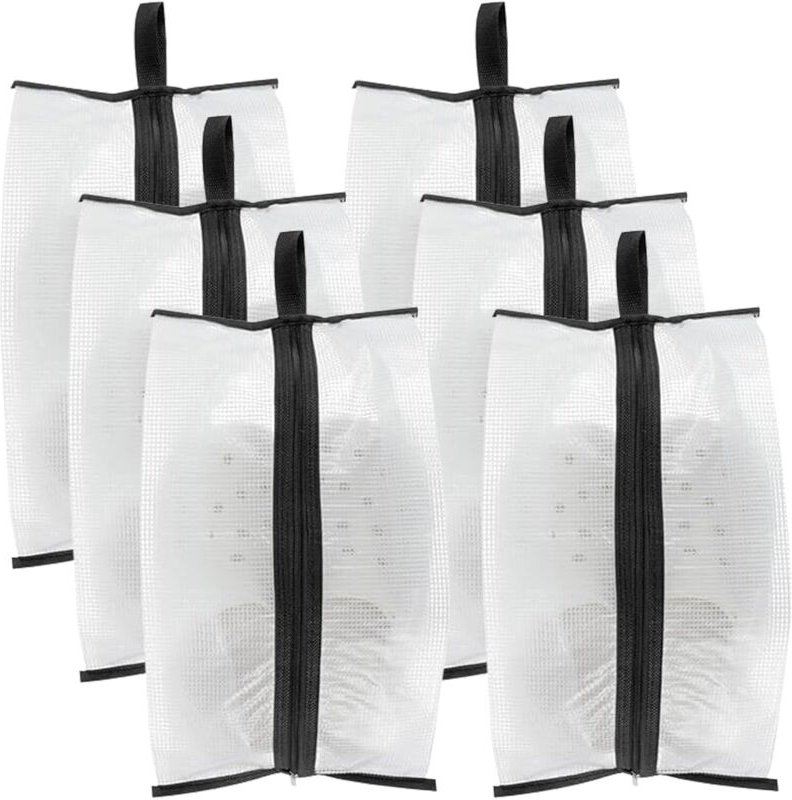 CCYKXA Wasserdichte 6-teilige Reiseschuhtaschen, staubdichte Schuhüberzüge mit Griffen, tragbare Aufbewahrungstaschen mi...