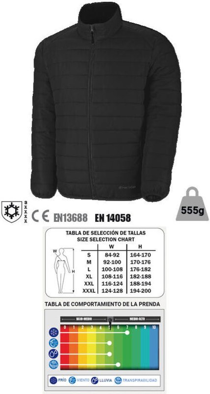 BRAND Labour Protection „Freya“ Daunenjacke Größe L aus schwarzem Polyester 288CTPNL