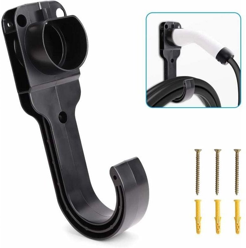 Typ-2-Wandhalterung für Ladekabel, universelle 2-in-1-Wandhalterung für EU-Ladestationen für Elektrofahrzeuge mit robust...