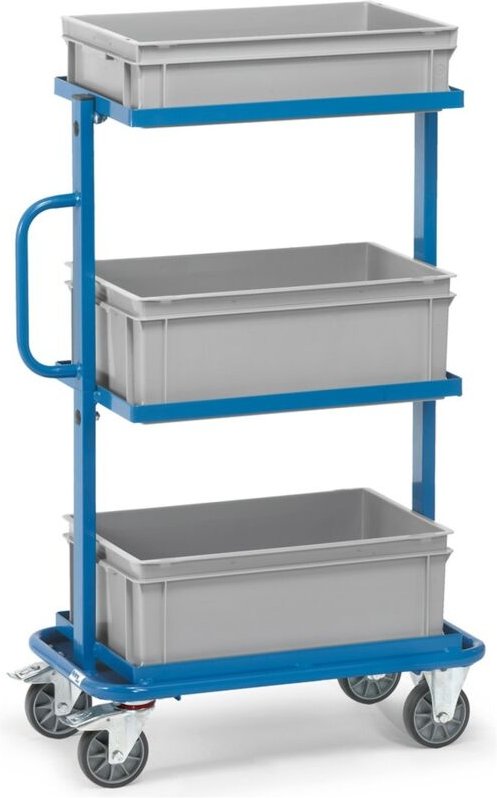 Beistellwagen - mit 3 Kästen, Ladefläche 605 x 405 mm - Fetra
