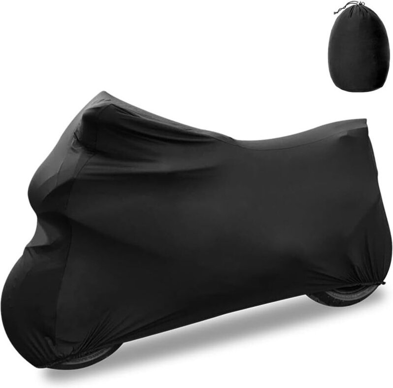 Motorradabdeckung für den Innenbereich, elastisches Stretchgewebe, staubdicht, atmungsaktiv, UV-beständig, für die Garag...