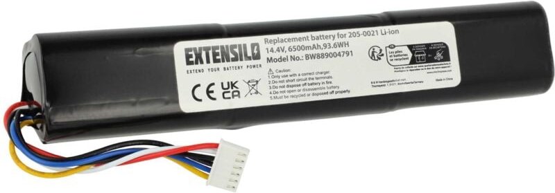 Akku kompatibel mit Neato d 8, 9, 10 Saugroboter Schwarz (6500 mAh, 14,4 v, Li-Ion) - Extensilo