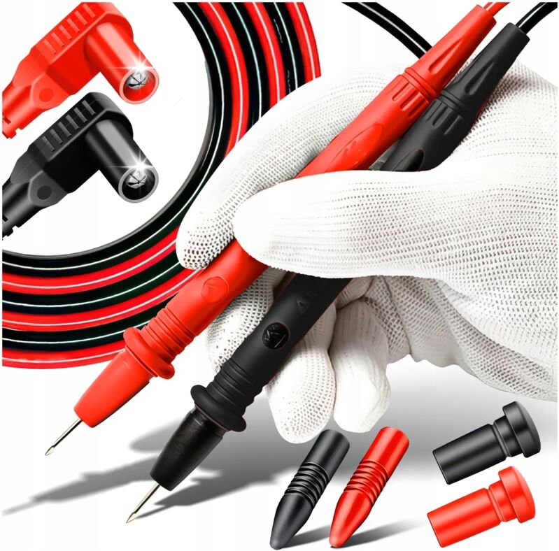 Strommesskabel für Multimeter, 10 A lang + Stecker