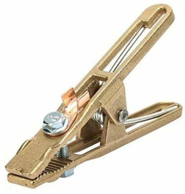 Erdungsklemme aus Messing (14 x 5,5 cm), XU, Schweißerdungsklemme zur Kabelerdung für Schweißgeräte (260 A) - KZQ