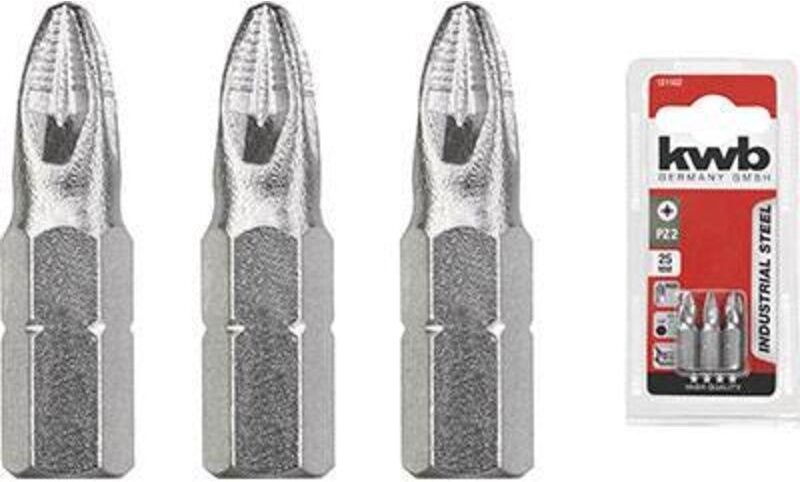 KWB INDUSTRIAL STEEL Bits, 25 mm, PZ 4 - 121104