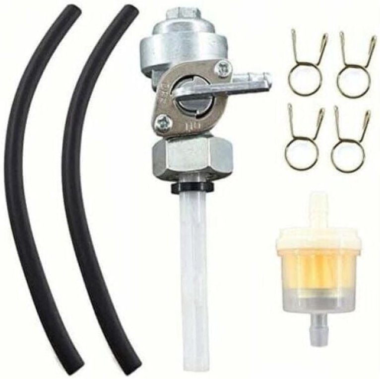 Kraftstoffhahn mit Schlauch für Einhell STE2500, STE3500, STE5500, Scheppach SG2600, SG3500, Güde GSE 2701 Generatoren.