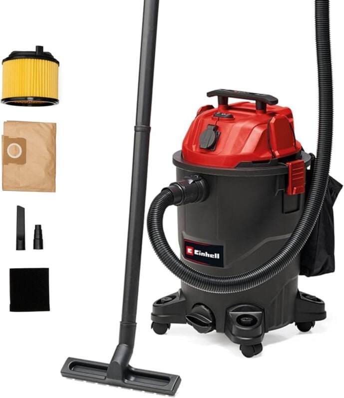 Einhell Nass-Trockensauger TC-VC 1930 A 1500 W 30 L Staubsauger mit integrierter Automatiksteckdose