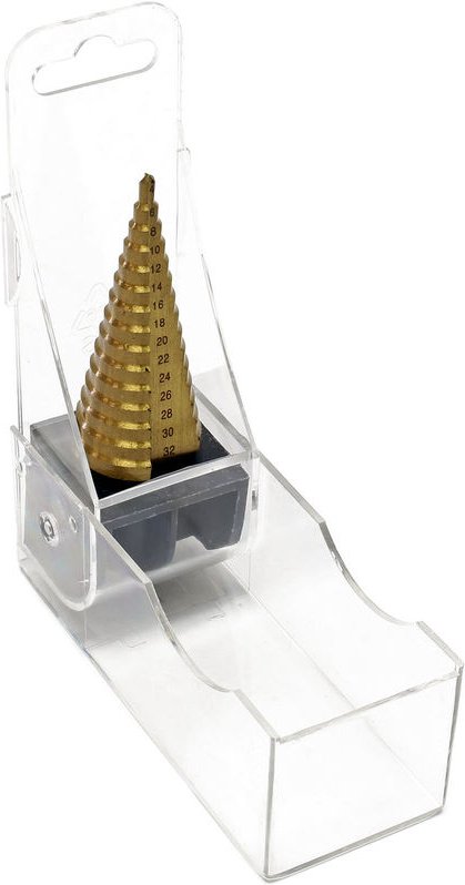 Wiltec - hss Stufenbohrer titanbeschichtet, 4-32 mm, Schaft ø 10 mm, Kegelbohrer mit Titanbeschichtung, Schälbohrer für ...