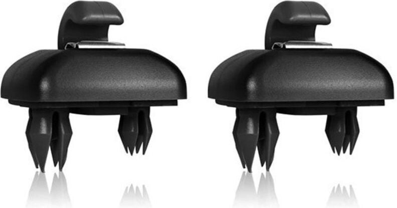 Ccykxa - 2 Stück schwarze Innen-Sonnenblenden-Clip, MoreChioce 8U0857562A Kunststoff-Sonnenblenden-Aufhänger-Haken, komp...