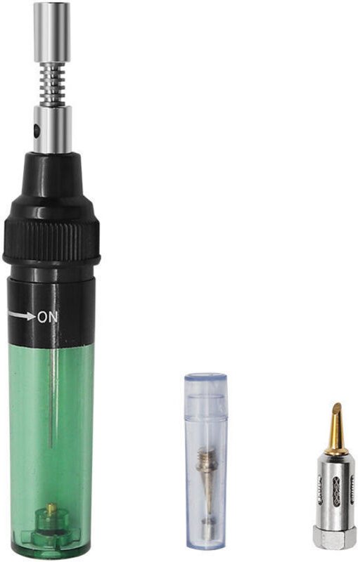 Gaslötkolben, Lötpistole mit Brenner, kabelloser Butangaslötkolben, Druckluft-Schweißgerät 1300°C (grün), Lötkolben