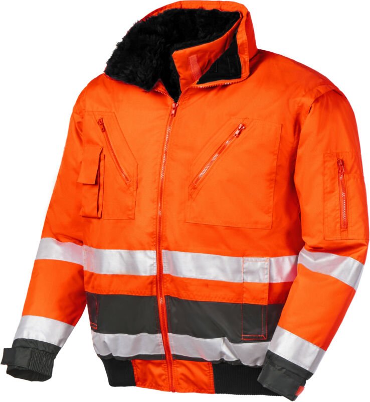teXXor® Warnschutz-Pilotenjacke VANCOUVER leuchtorange/grau Gr. 3XL