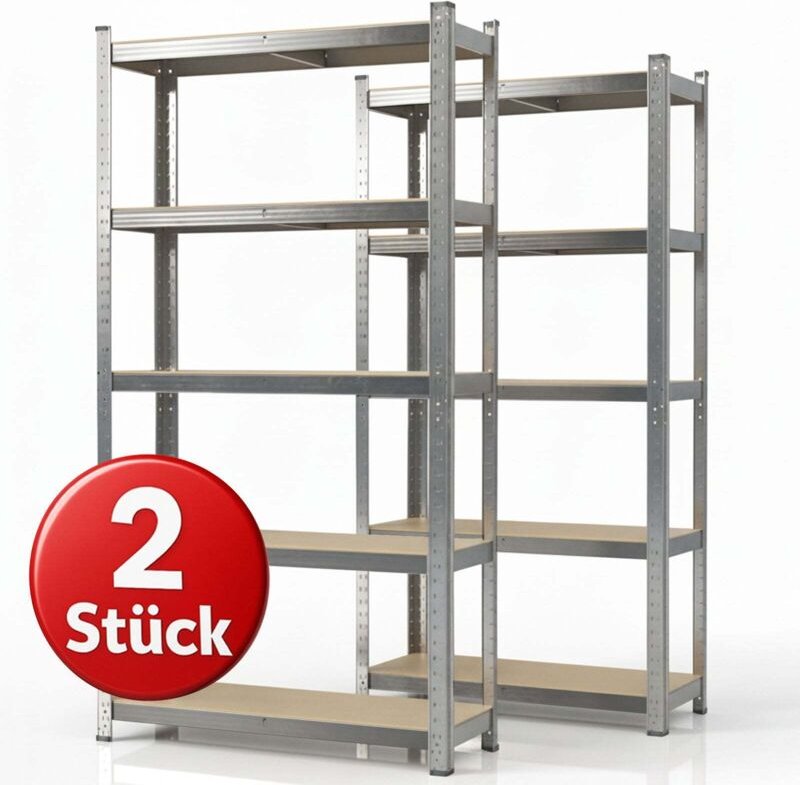 Schwerlastregal Lakota Traglast bis 1250 kg Individuell einsetzbar Verzinkt 200 x 100 x 50 cm