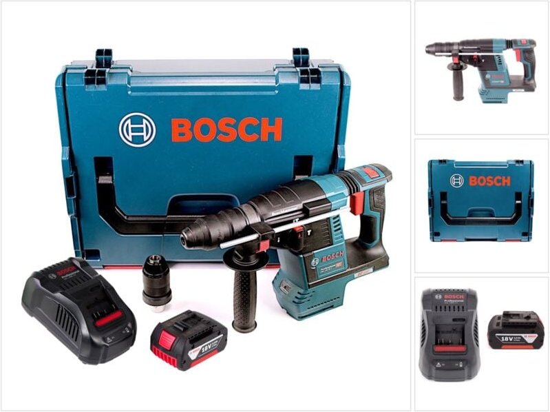 Bosch GBH 18V-26 F Akku Bohrhammer 18V 2,6J brushless SDS plus + 1x Akku 3,0Ah + Schnellladegerät + L-Boxx