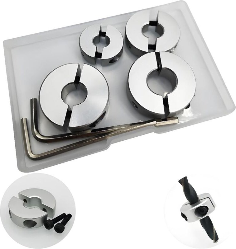 Satz mit 4 Druckringen aus Aluminiumlegierung – Positionsregler, HSS-Positionsgeber, Tiefenbegrenzer – 6 mm/8 mm/10 mm/1...