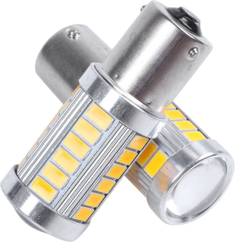 2 StüCke 1156PY BAU15S PY21W Led 33SMD Auto Schwanz Blinker RüCkfahrsignal Birne Y