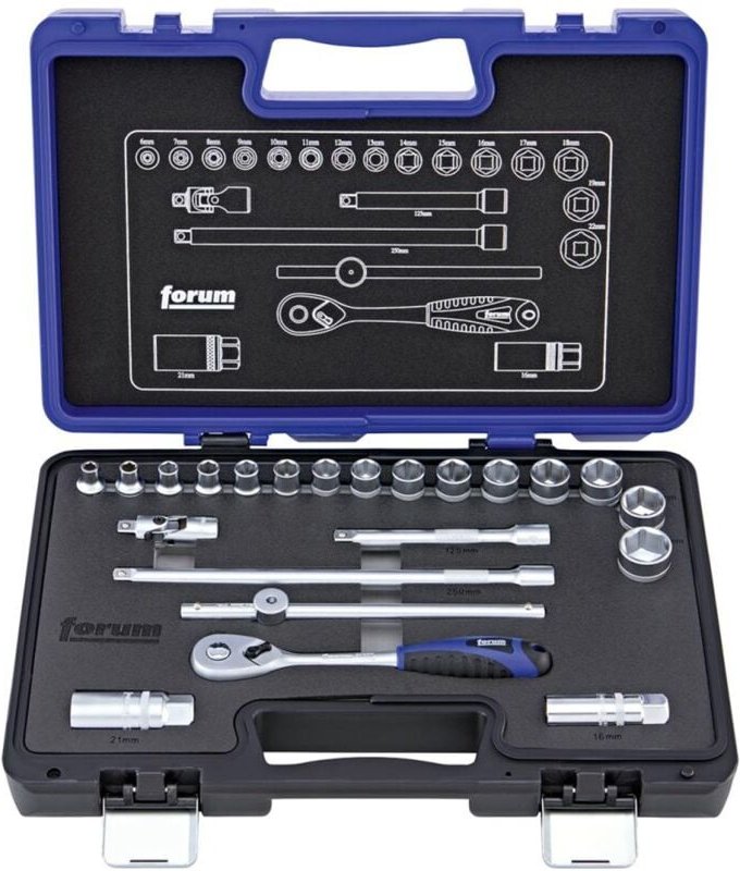 Steckschlüssel-Garnitur 3/8" 22 tlg. FORUM